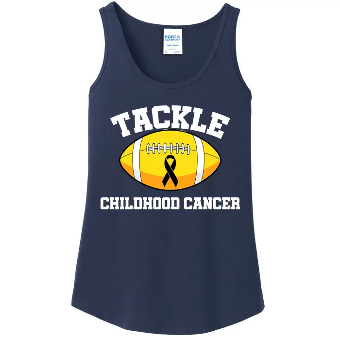 Tackle Childhood Cancer Football Logo Ladies Essential Tank