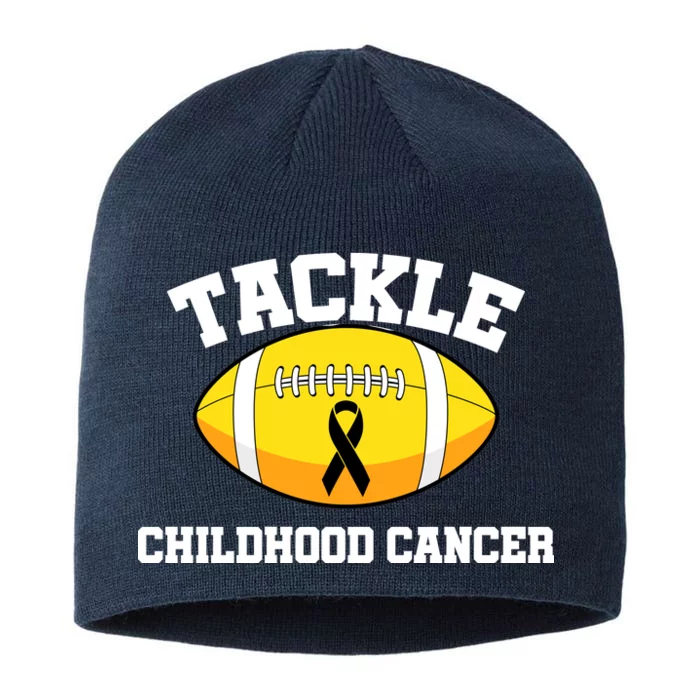 Tackle Childhood Cancer Football Logo 8 1/2in Sustainable Knit Beanie