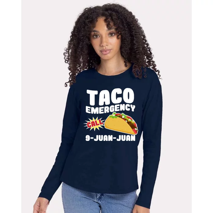 Taco Emergency Call 9-Juan-Juan Womens Cotton Relaxed Long Sleeve T-Shirt