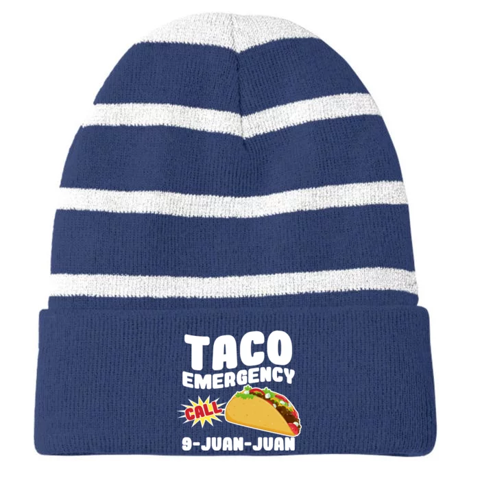 Taco Emergency Call 9-Juan-Juan Striped Beanie with Solid Band