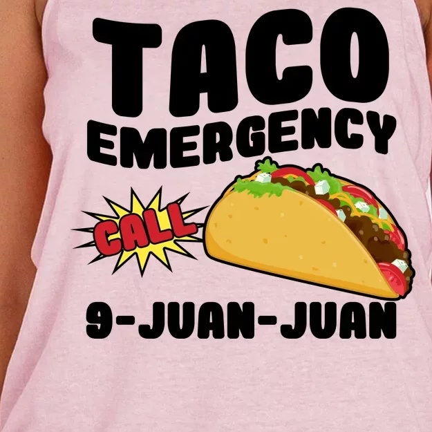 Taco Emergency Call 9-Juan-Juan Women's Knotted Racerback Tank