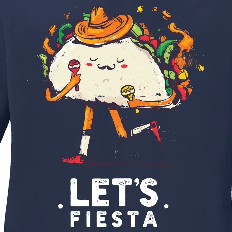 Taco Let's Fiesta Ladies Long Sleeve Shirt