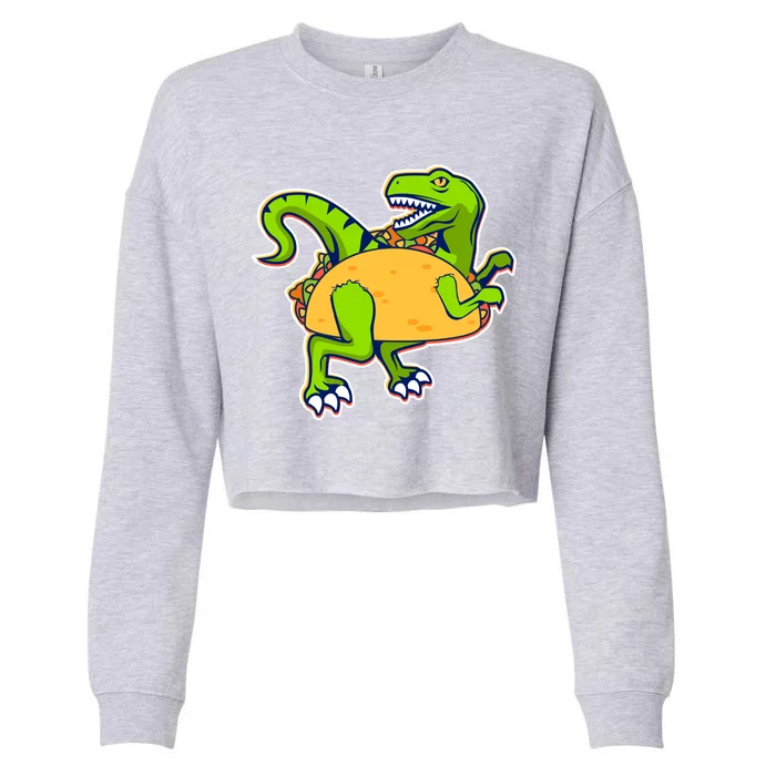 Taco-Raptor Cropped Pullover Crew