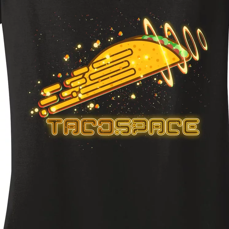 Taco Space Women's V-Neck T-Shirt