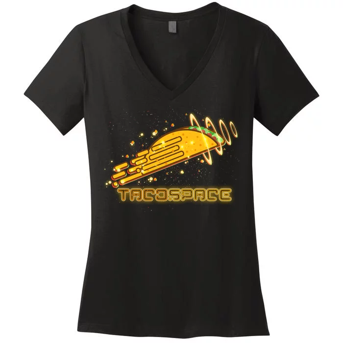 Taco Space Women's V-Neck T-Shirt