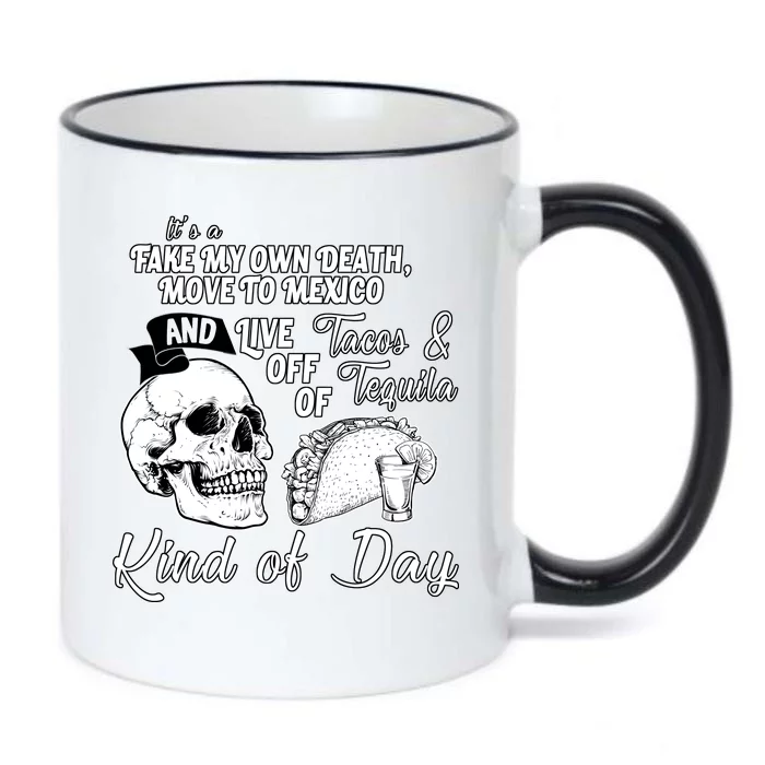 Tacos & Tequila Kind Of Day Black Color Changing Mug