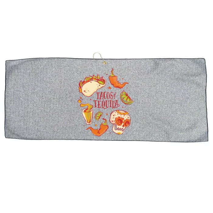 Tacos & Tequila Mexican Large Microfiber Waffle Golf Towel