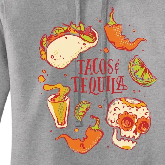 Tacos & Tequila Mexican Women's Pullover Hoodie