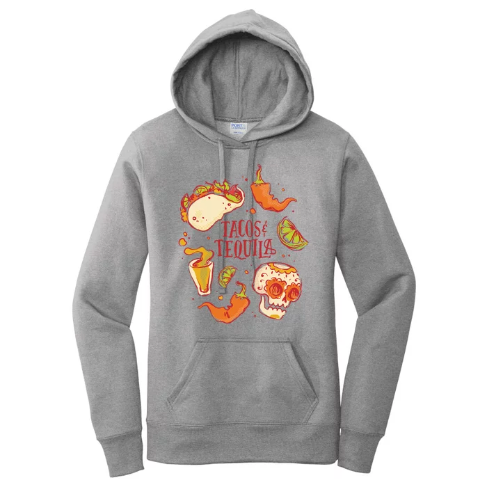 Tacos & Tequila Mexican Women's Pullover Hoodie