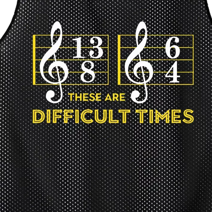 These Are Difficult Times Music Lover Gifts Mesh Reversible Basketball Jersey Tank