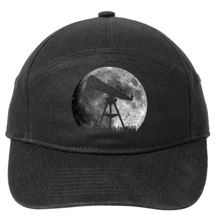 Telescope Astronomy Design For Space Fans 7-Panel Snapback Hat