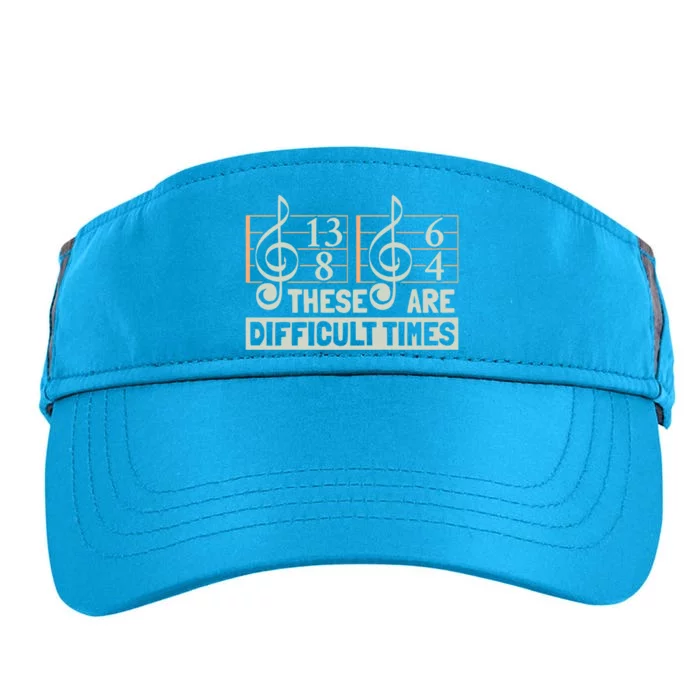 These Are Difficult Times For Music Lover Cool Gift Adult Drive Performance Visor