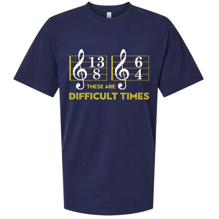 These Are Difficult Times Music Lover Gifts Sueded Cloud Jersey T-Shirt