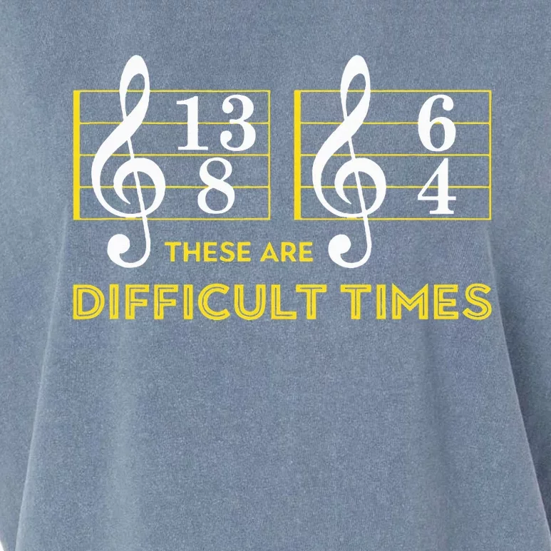 These Are Difficult Times Music Lover Garment-Dyed Women's Muscle Tee