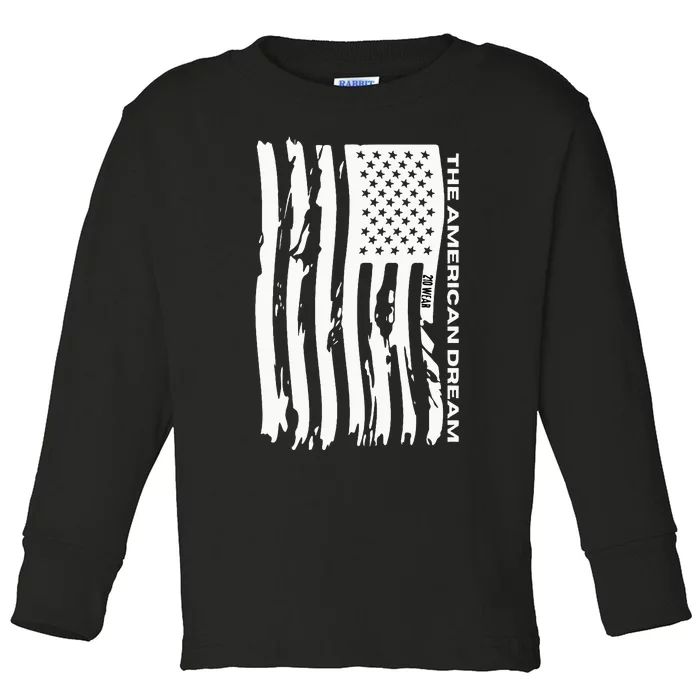 The American Dream Usa American Flag Patriotic Apparel Toddler Long Sleeve Shirt