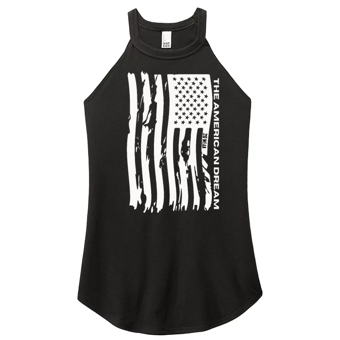 The American Dream Usa American Flag Patriotic Apparel Women’s Perfect Tri Rocker Tank