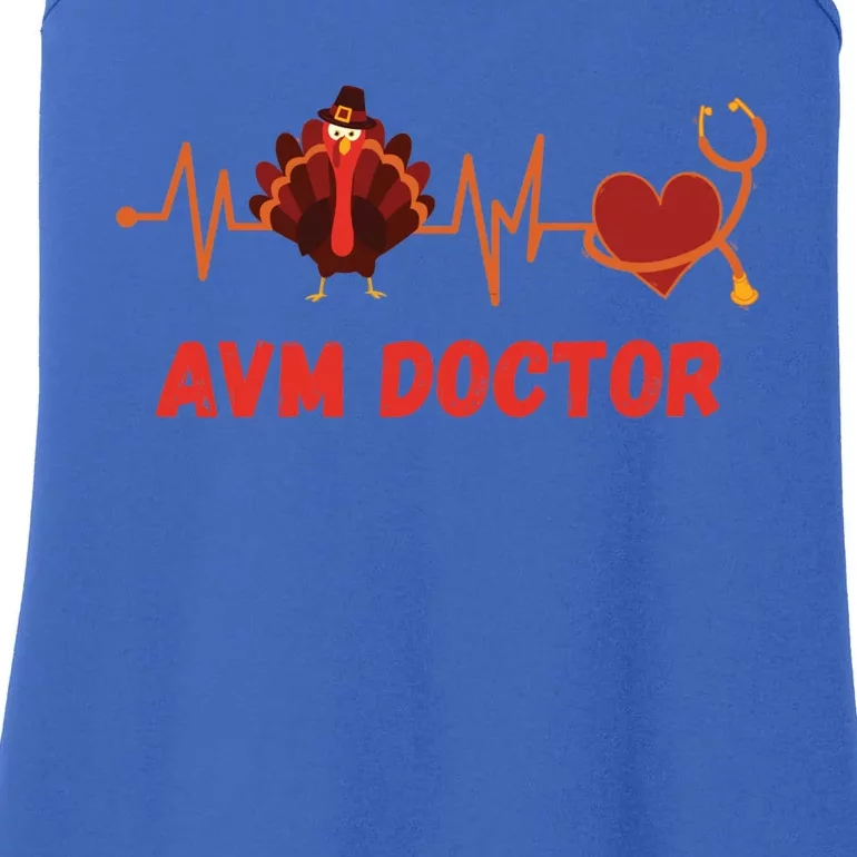 Thanksgiving Avm Doctor Heartbeat Stethoscope Turkey Medical Cool Gift Ladies Essential Tank