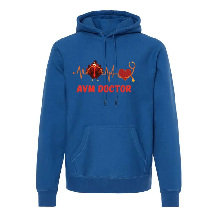 Thanksgiving Avm Doctor Heartbeat Stethoscope Turkey Medical Cool Gift Premium Hoodie