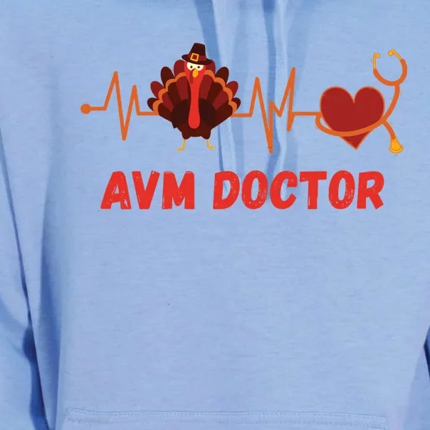 Thanksgiving Avm Doctor Heartbeat Stethoscope Turkey Medical Cool Gift Unisex Surf Hoodie