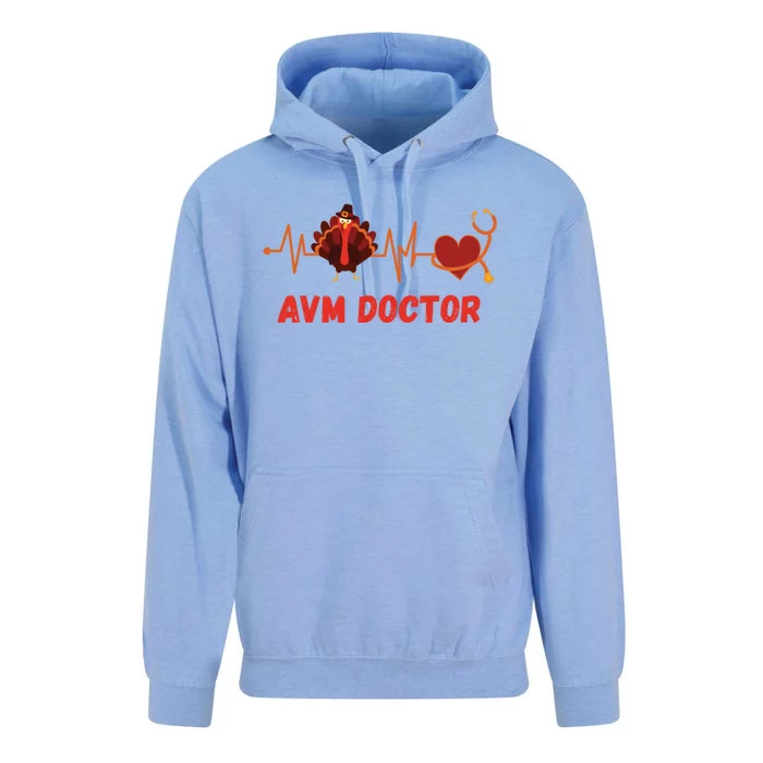 Thanksgiving Avm Doctor Heartbeat Stethoscope Turkey Medical Cool Gift Unisex Surf Hoodie