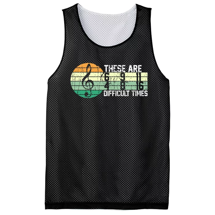 These Are Difficult Times Music Sheet Funny Band Gift Orchestra Musical Gift Mesh Reversible Basketball Jersey Tank