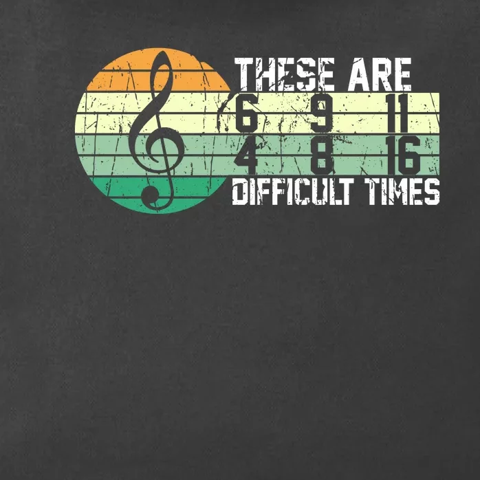 These Are Difficult Times Music Sheet Funny Band Gift Orchestra Musical Gift Zip Tote Bag