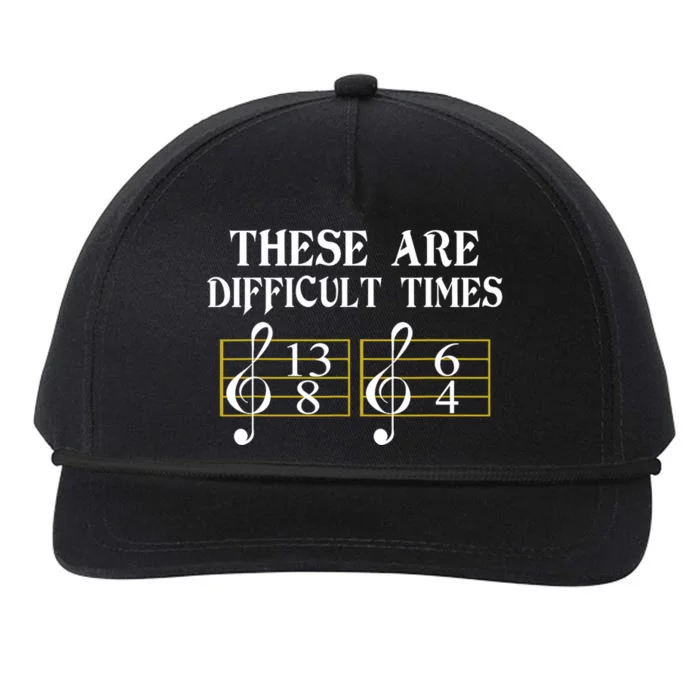 These Are Difficult Times Music Snapback Five-Panel Rope Hat