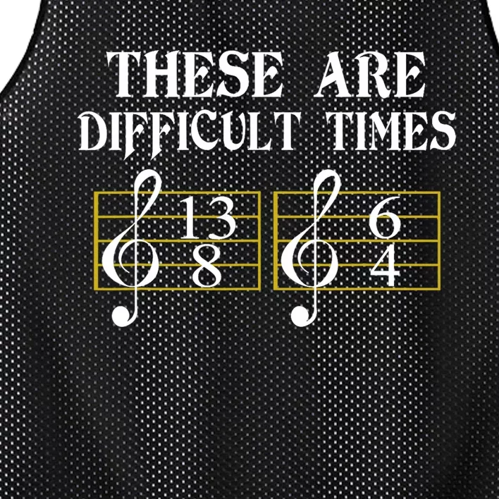 These Are Difficult Times Music Mesh Reversible Basketball Jersey Tank