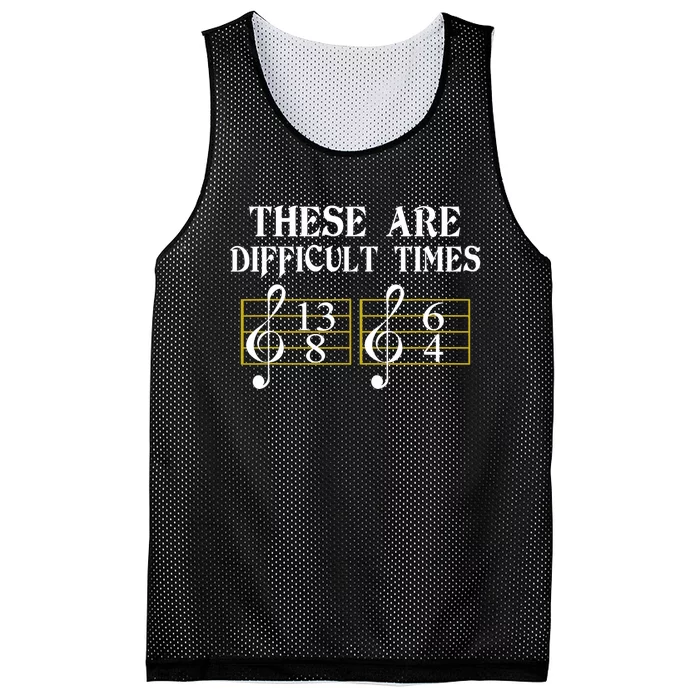 These Are Difficult Times Music Mesh Reversible Basketball Jersey Tank