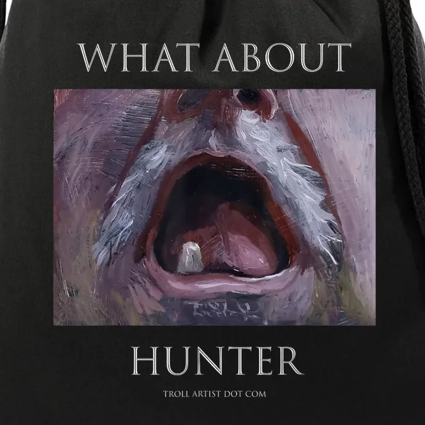 Troll Artist Dot Com What About Hunter Drawstring Bag