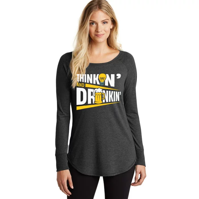 Thinkin And Drinkin | Pub Quiz Game | Trivia Night Women's Perfect Tri Tunic Long Sleeve Shirt