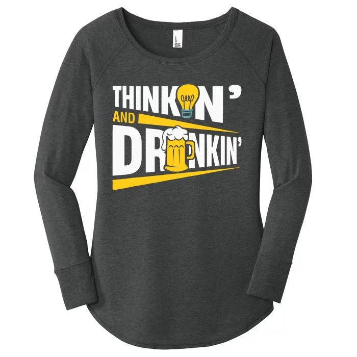 Thinkin And Drinkin | Pub Quiz Game | Trivia Night Women's Perfect Tri Tunic Long Sleeve Shirt