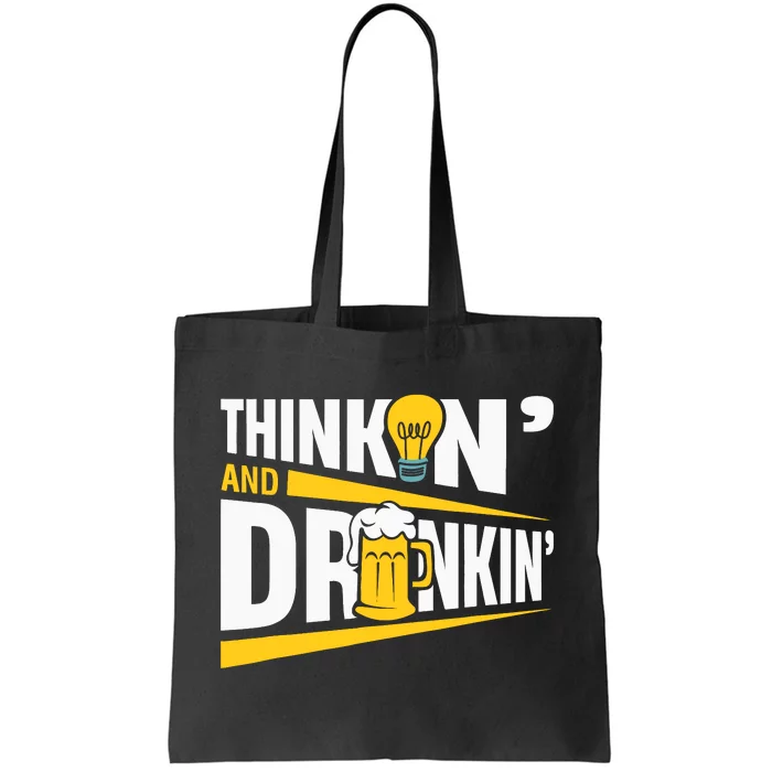 Thinkin And Drinkin | Pub Quiz Game | Trivia Night Tote Bag