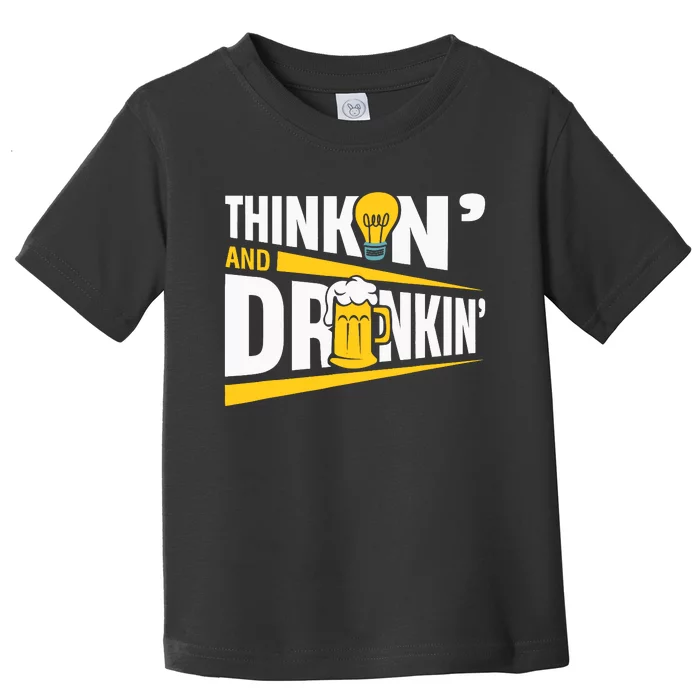 Thinkin And Drinkin | Pub Quiz Game | Trivia Night Toddler T-Shirt