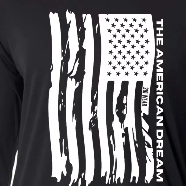 The American Dream Usa American Flag Patriotic Apparel Proudly Patriotic Cooling Performance Long Sleeve Crew