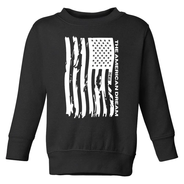 The American Dream Usa American Flag Patriotic Apparel Proudly Patriotic Toddler Sweatshirt