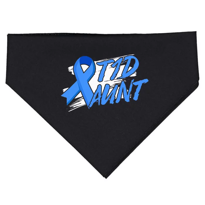 T1d Aunt Diabetic Type 1 Diabetes Awareness Kids Gift USA-Made Doggie Bandana