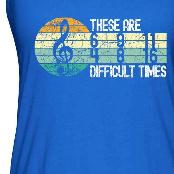 These Are Difficult Times Music Sheet Funny Band Gift Orchestra Musical Gift Ladies Essential Flowy Tank