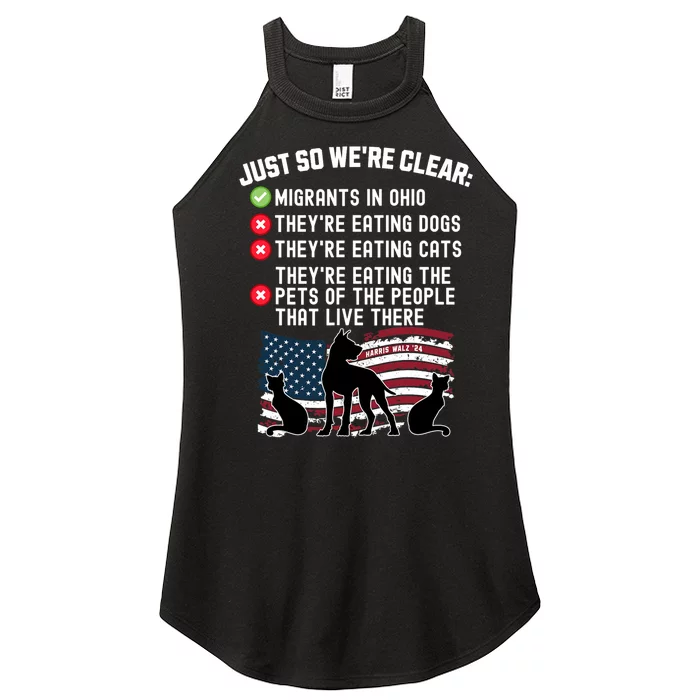 They Are Eating The Pets In Springfield Kamala Harris Walz Women’s Perfect Tri Rocker Tank