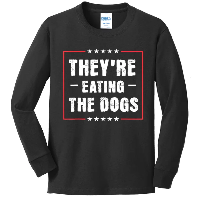 They Are Eating The Dogs Kids Long Sleeve Shirt