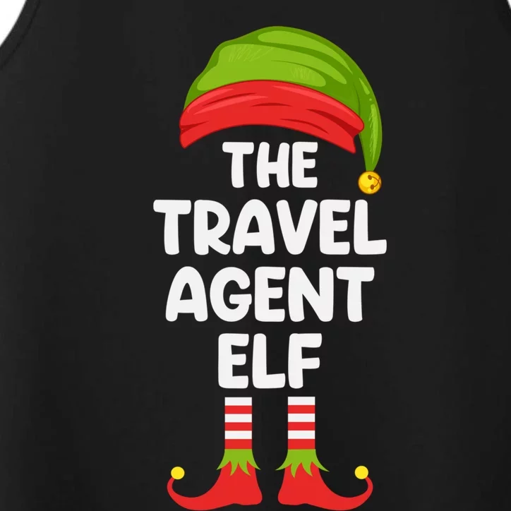 Travel Agent Elf Matching Family Christmas Great Gift Performance Tank