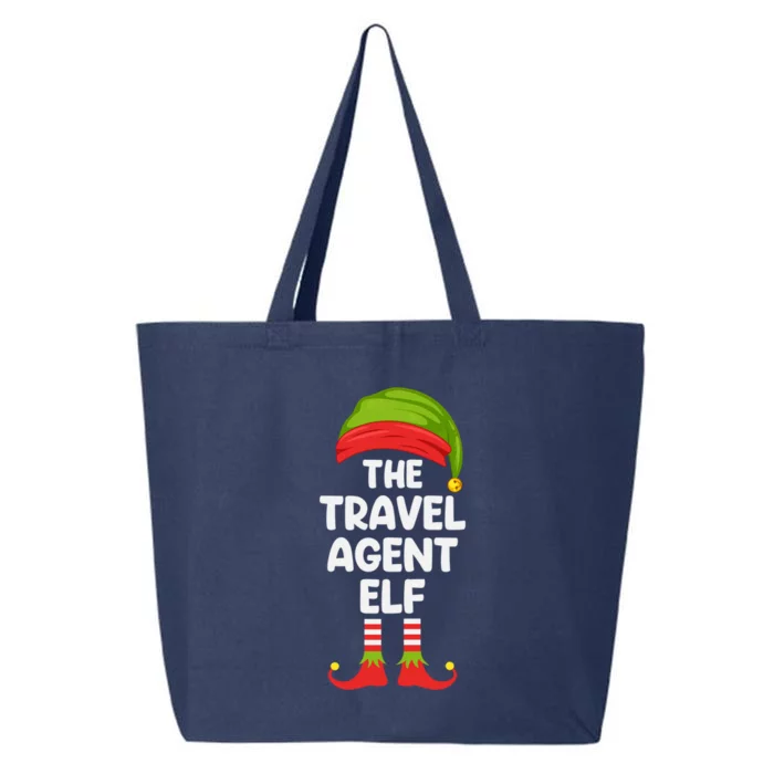 Travel Agent Elf Matching Family Christmas Great Gift 25L Jumbo Tote