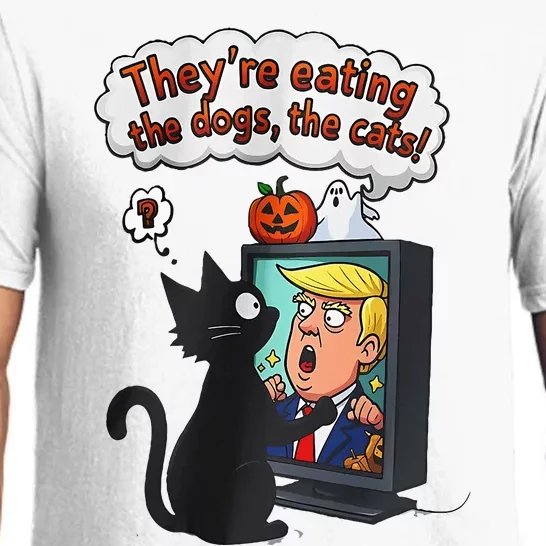 They Are Eating The Dogs The Cats Quote Pajama Set