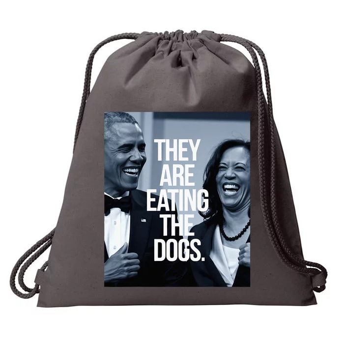 They Are Eating The Dogs Donald Trump Kamala Harris Drawstring Bag