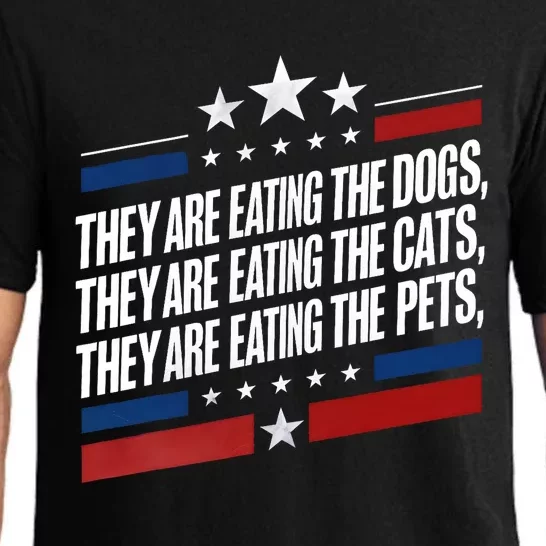 They Are Eating The Dogs The Cats The Pets Funny Trump Pajama Set