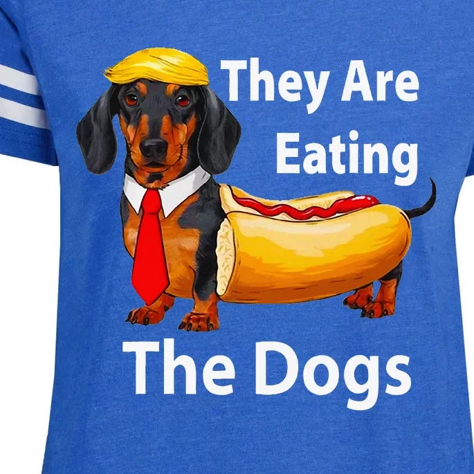 They Are Eating The Dogs Enza Ladies Jersey Football T-Shirt