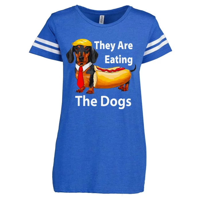 They Are Eating The Dogs Enza Ladies Jersey Football T-Shirt