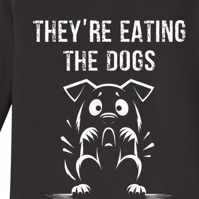 They Are Eating Dogs Vote For Kamala Harris Baby Long Sleeve Bodysuit