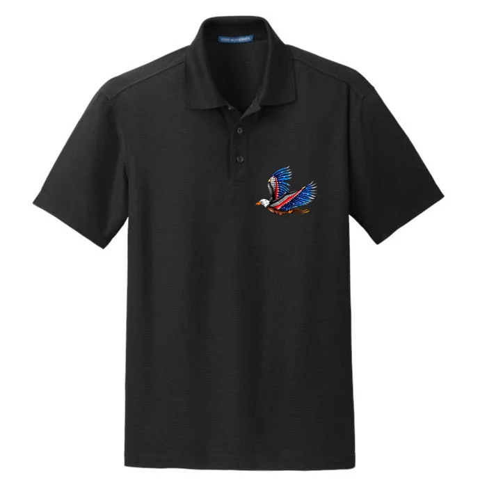 Tattoo American Eagle Dry Zone Grid Performance Polo