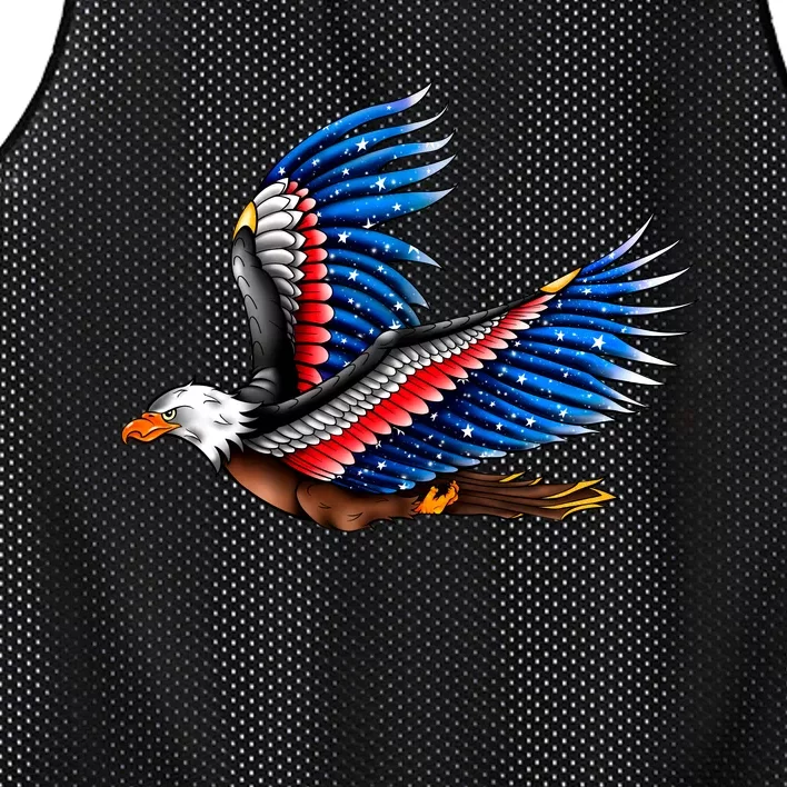 Tattoo American Eagle Mesh Reversible Basketball Jersey Tank